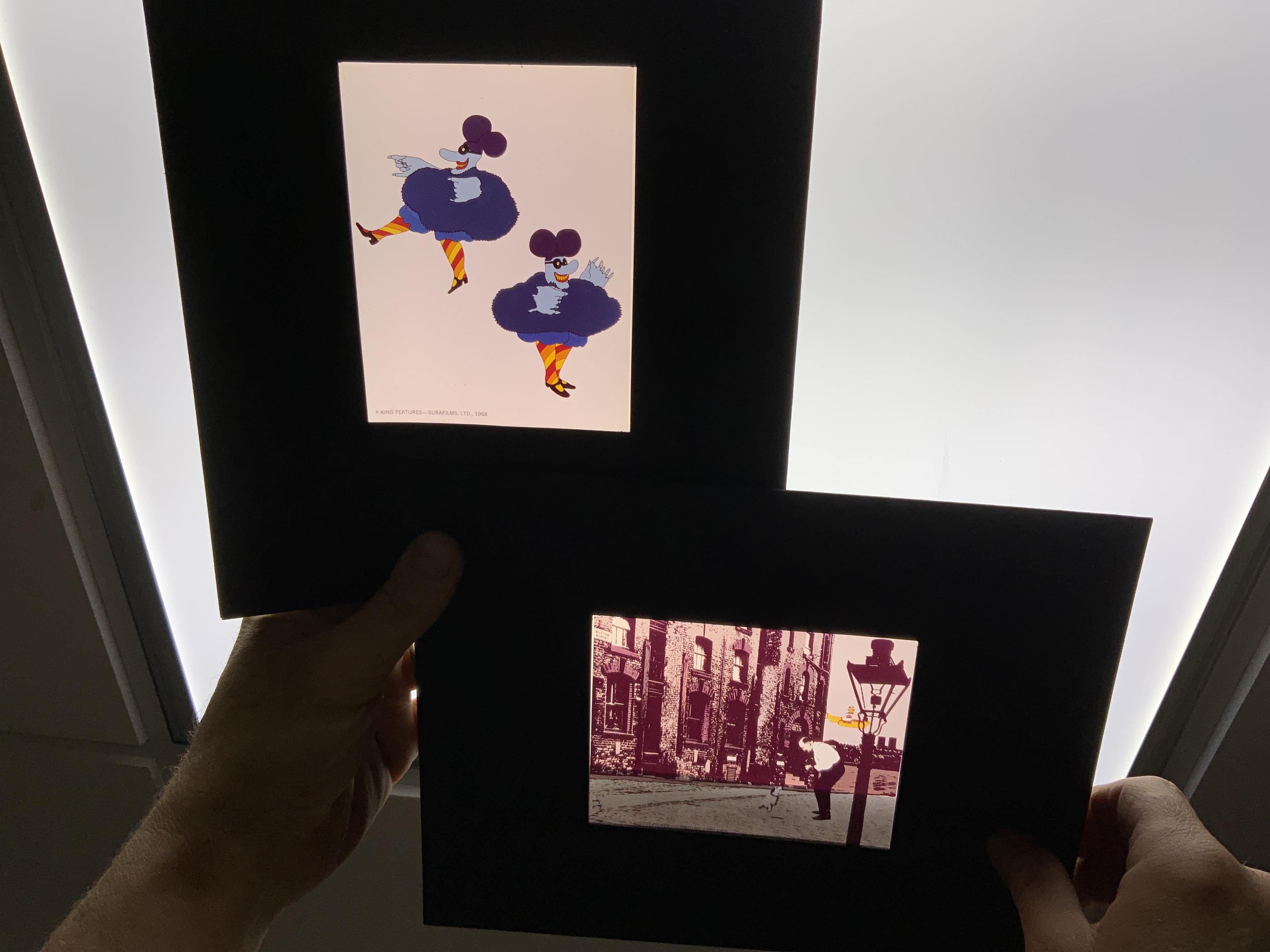 Twenty-seven colour transparencies cells from The Beatles Yellow Submarine, issued by King Features - Subafilms Ltd. 1968.